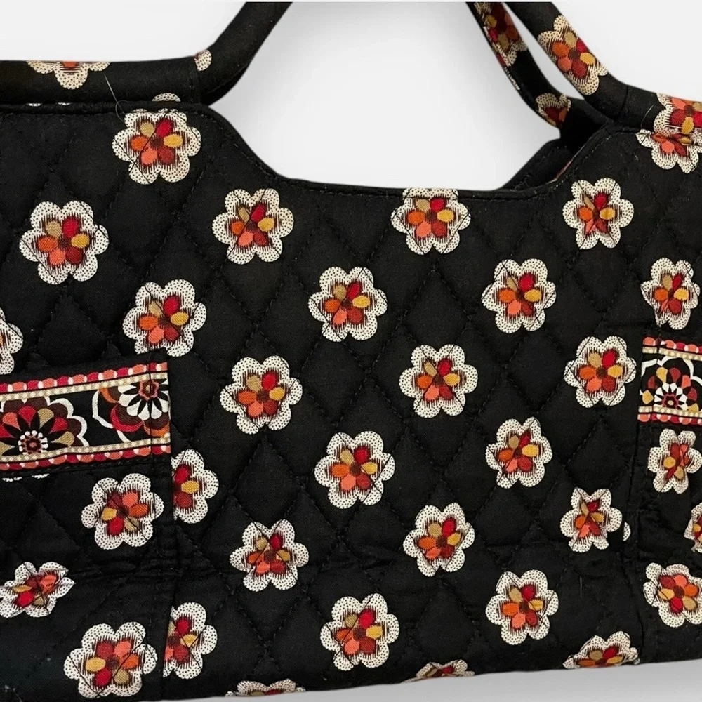Vera Bradley Gabby Satchel Double Handle Quilted Wome's Floral Pockets Lined Zip